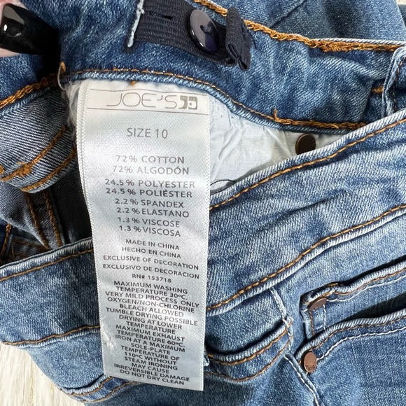 Joes Jeans Girls Skinny Jeans Blue Medium Wash Denim Adjustable Waist 10 - Picture 5 of 9
